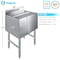 Amgood AmGood 18.5 in. x 24 in. Underbar Ice Bin with Sliding Lid ICE BIN FSIB-182412-Z - alternate 2